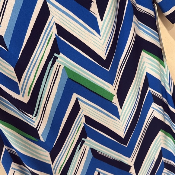 Eliza J NWT blue/green shift dress, size 6 - Picture 5 of 8